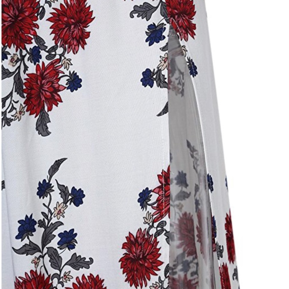 Off Shoulder Bohemian Side Slit Maxi Dress - Picture 8 of 8